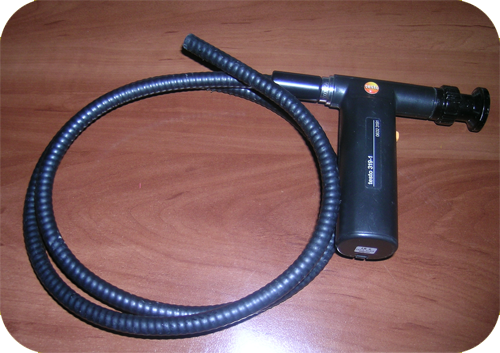 Инструменты наладчика вентиляции: эндоскоп.